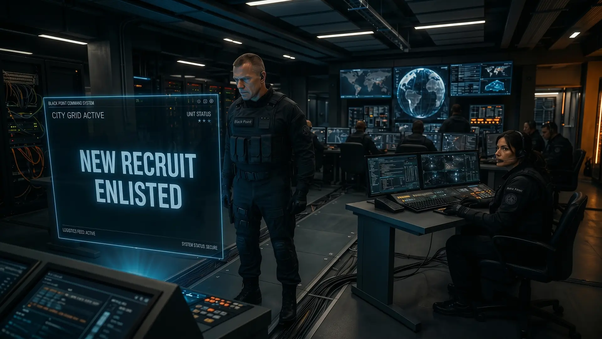 New Recruit Enlisted on the Black Point command display